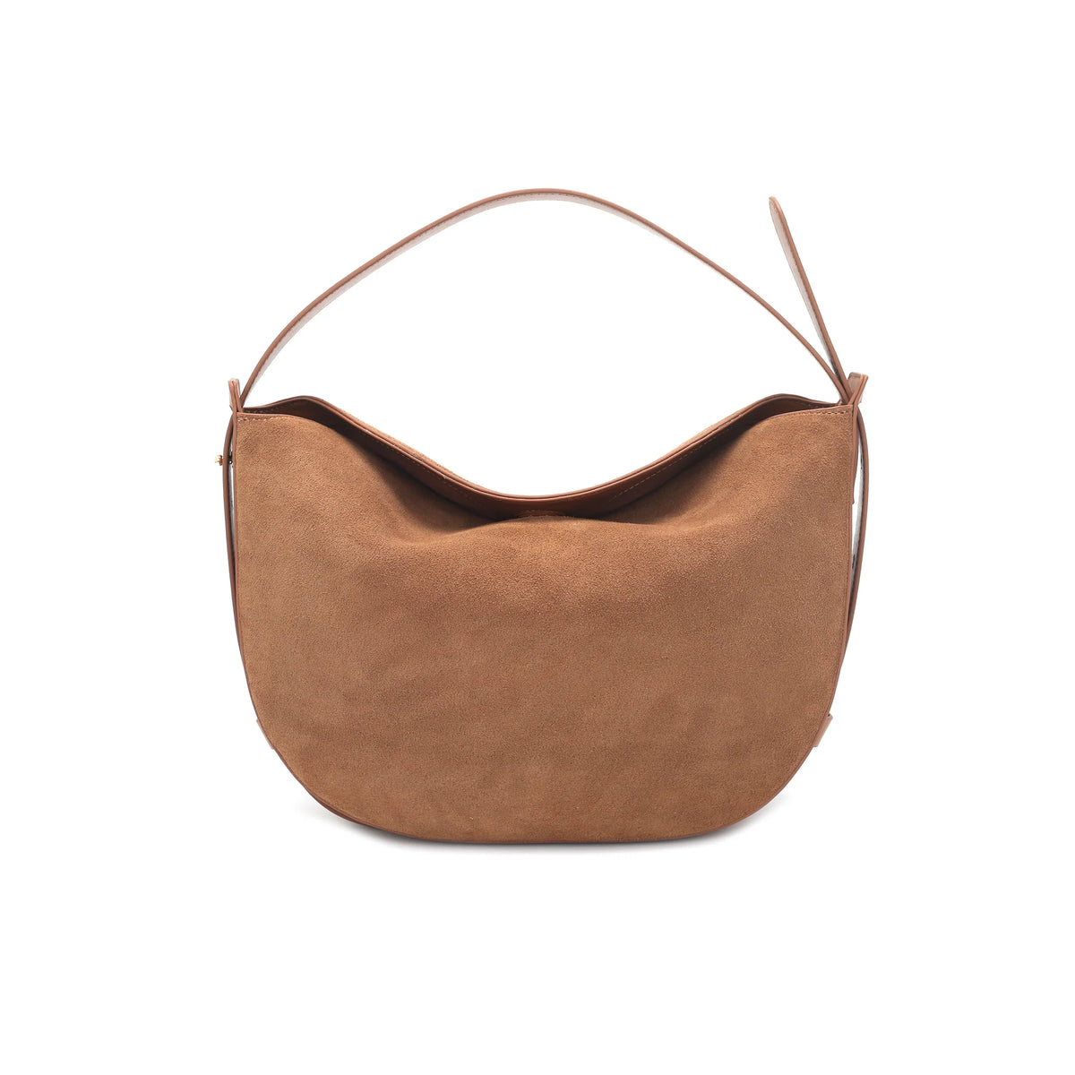Taupe Suede Hobo Bag