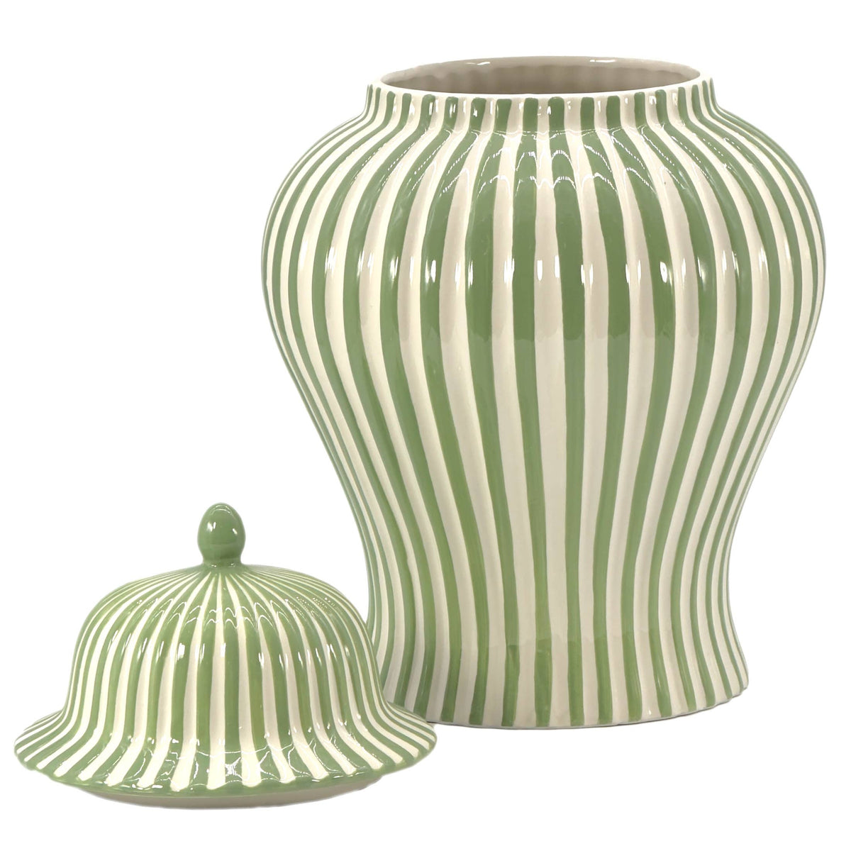 Candy Cane Striped Ceramic Vase 18" [New Colors 2026]