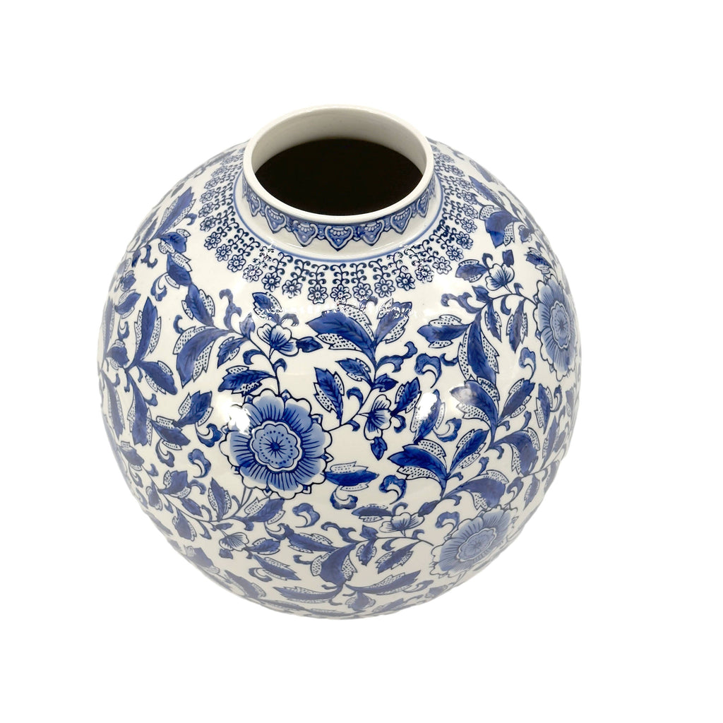 12" Dia Ceramic Globe Vase