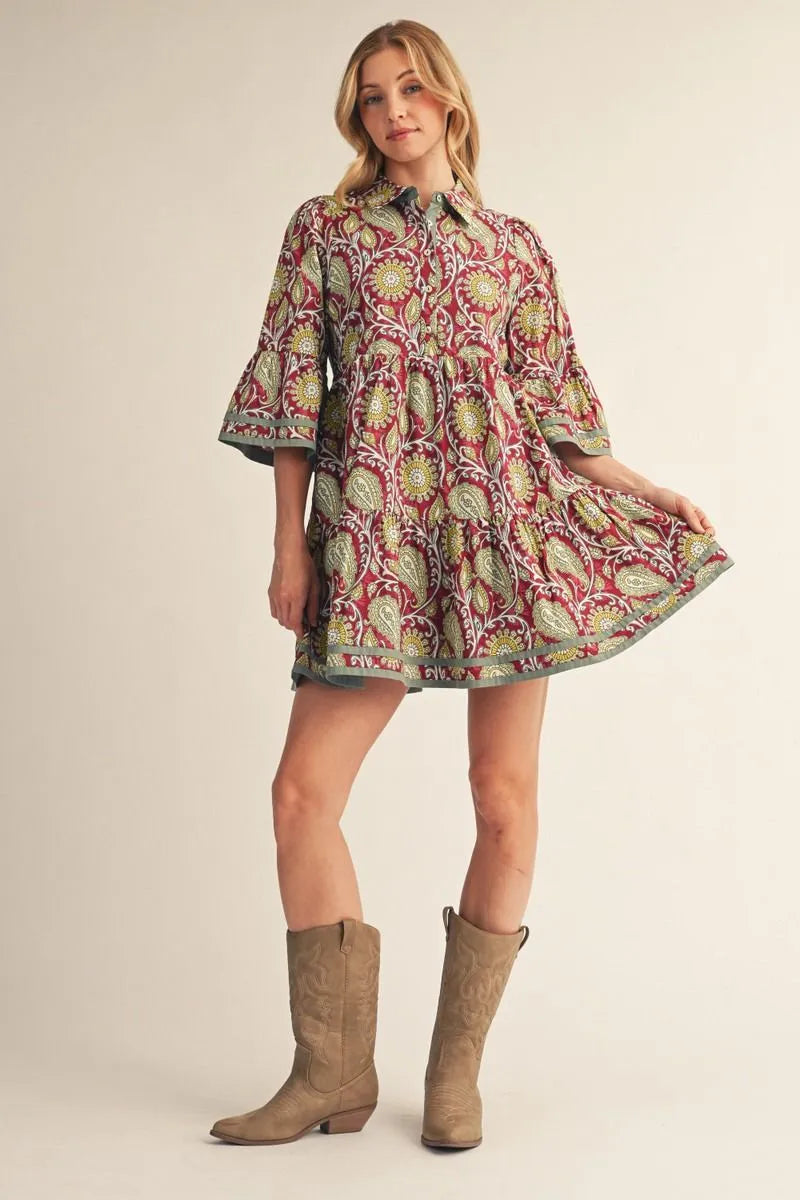 Autumn Garden Paisley Dress