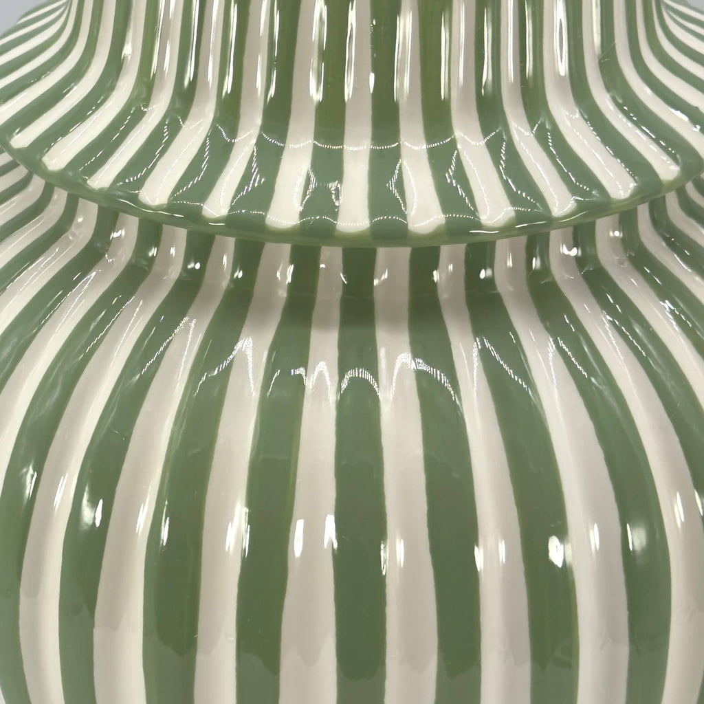 Candy Cane Striped Ceramic Vase 18" [New Colors 2026]
