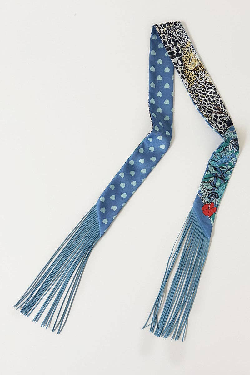 Printed Fringed Detail Scarf