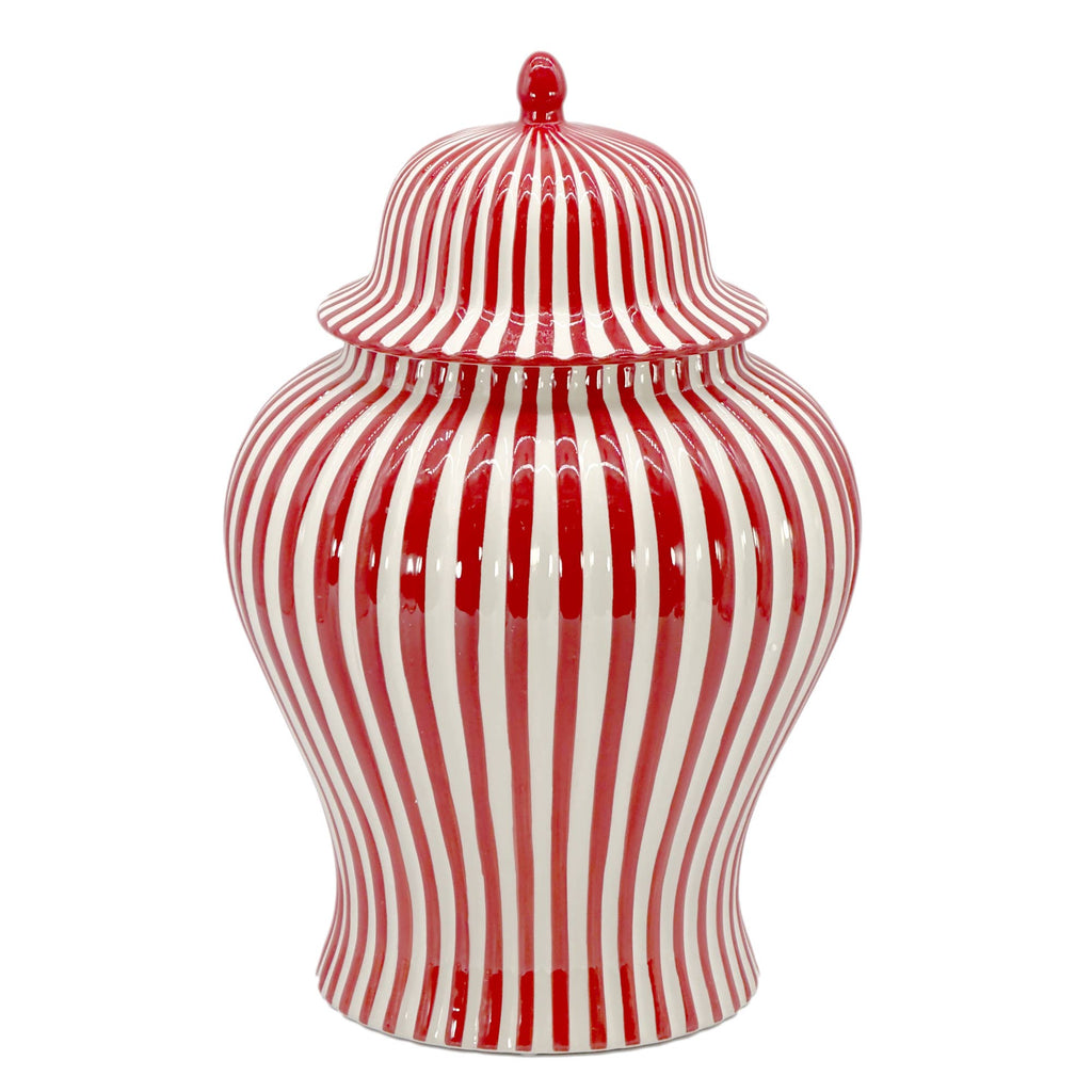 Candy Cane Striped Ceramic Vase 18" [New Colors 2026]