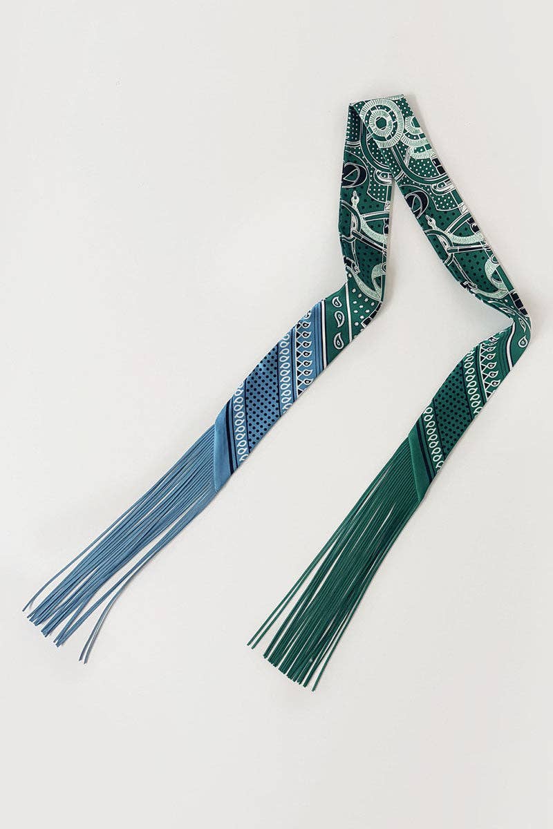 Printed Fringed Detail Scarf