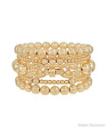 Gold Beaded Bracelet Stack
