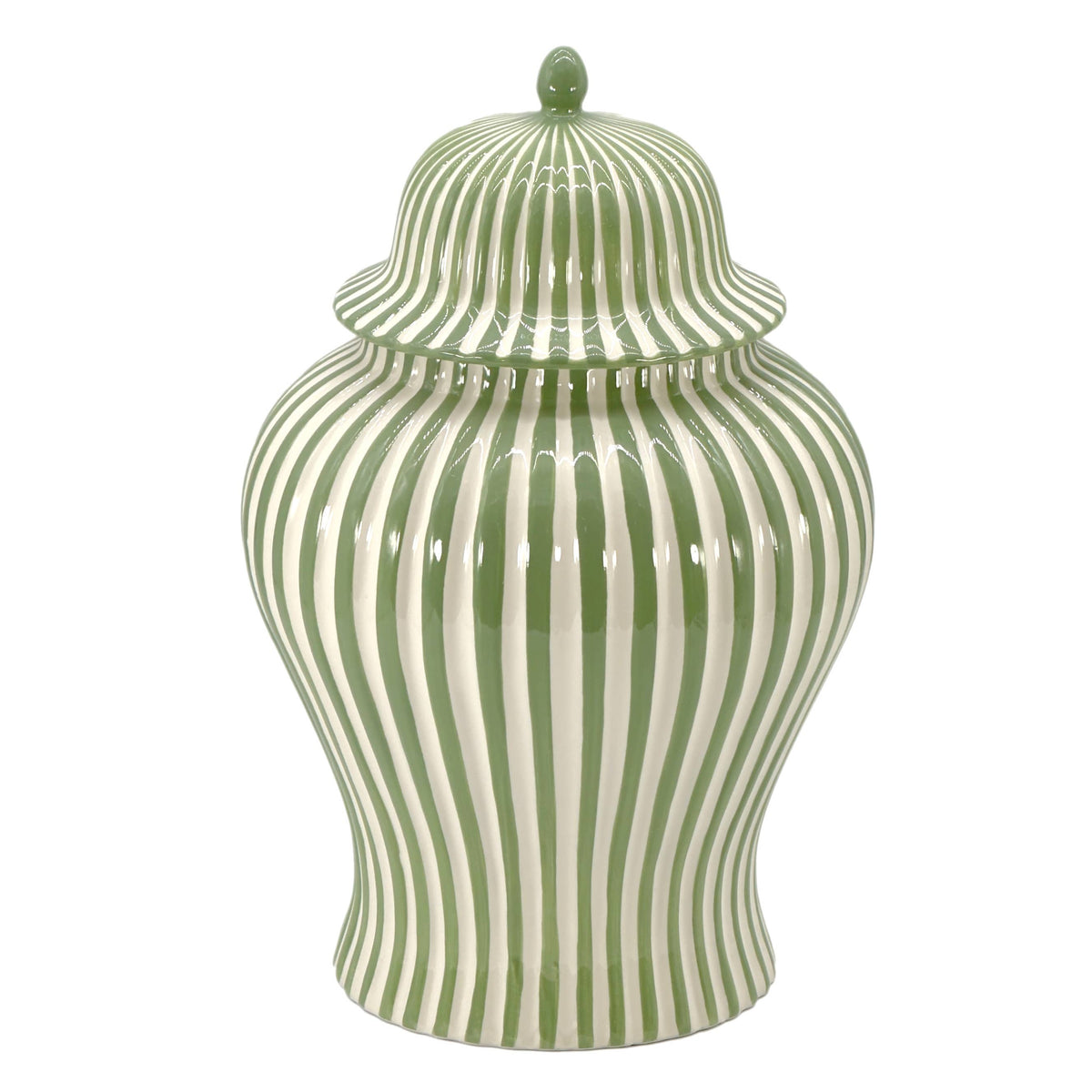 Candy Cane Striped Ceramic Vase 18" [New Colors 2026]