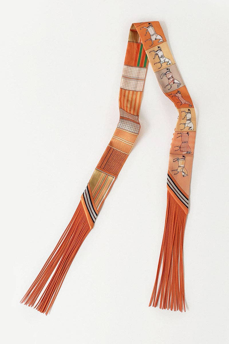 Printed Fringed Detail Scarf