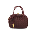 Burgundy Woven Handbag