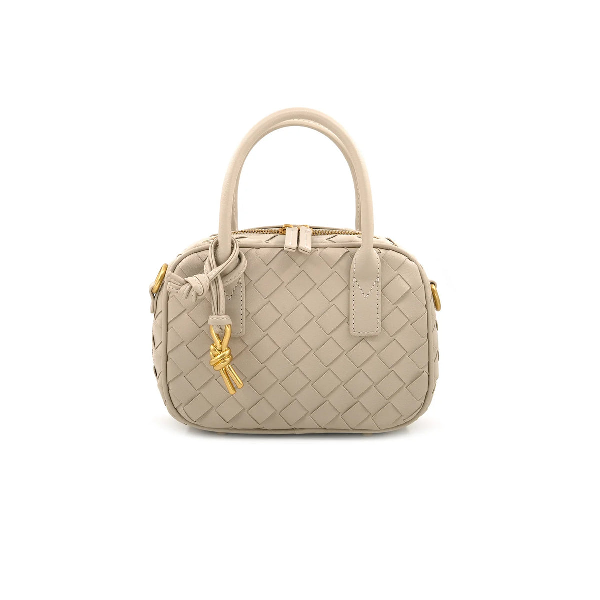 Ivory Woven Handbag