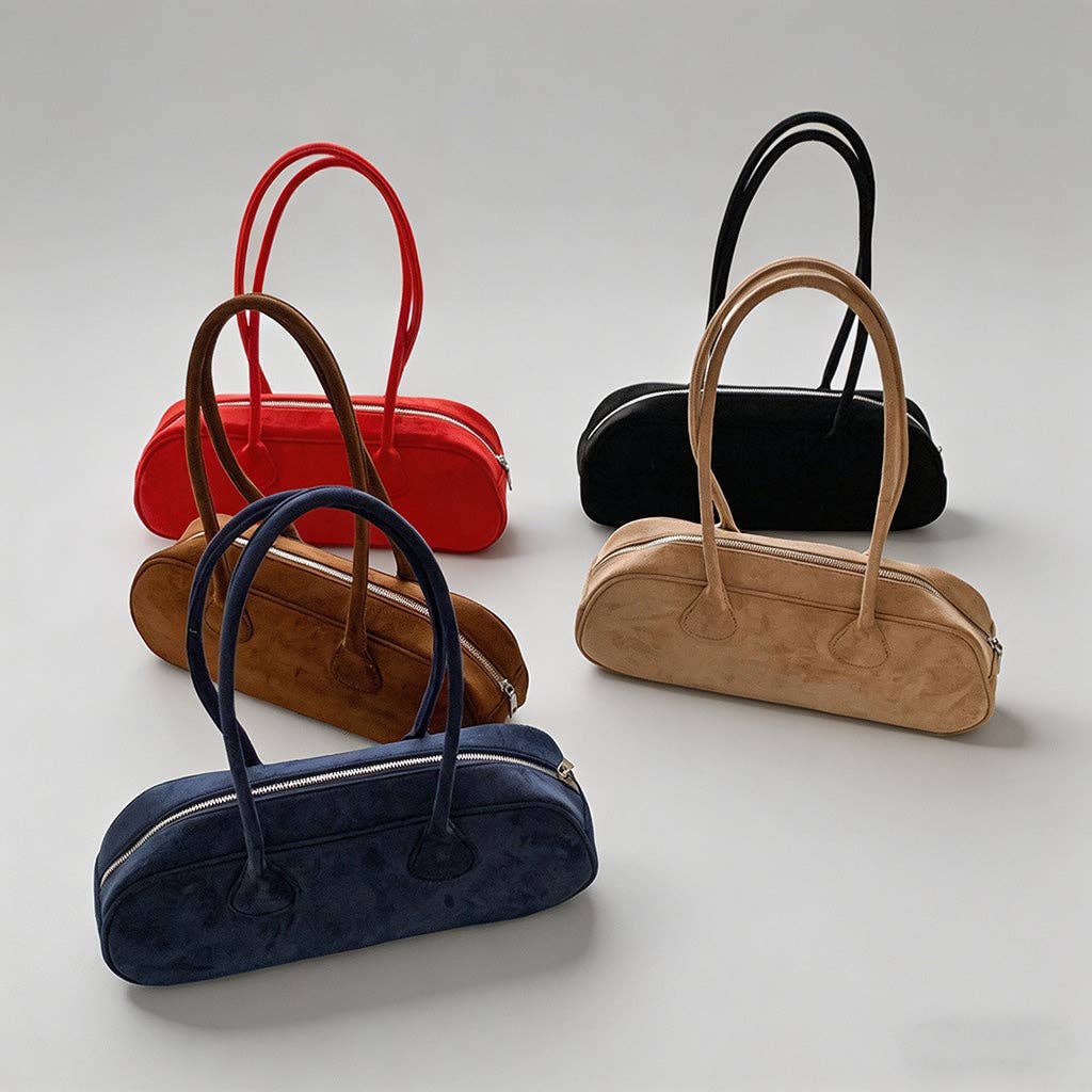 Vintage Suede Long Shoulder Bag