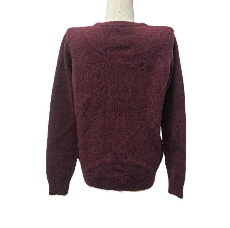 Preppy Bear Embroidered Vintage Knit Sweater