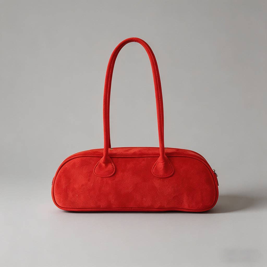 Vintage Suede Long Shoulder Bag