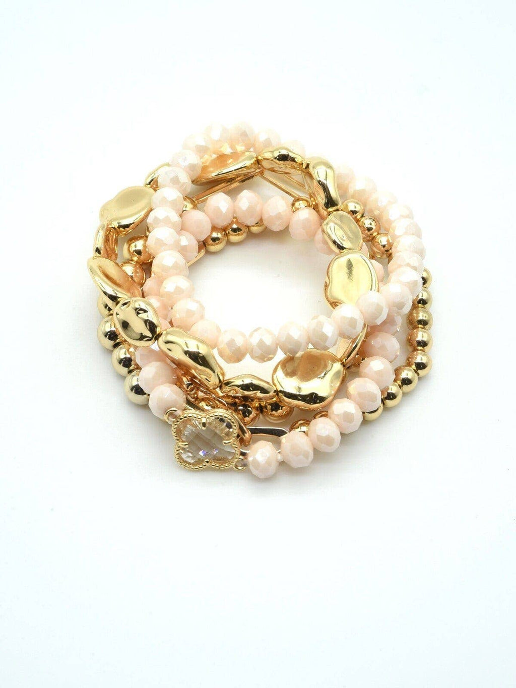 Beaded Clover Accent Jewelry Set Bracelet