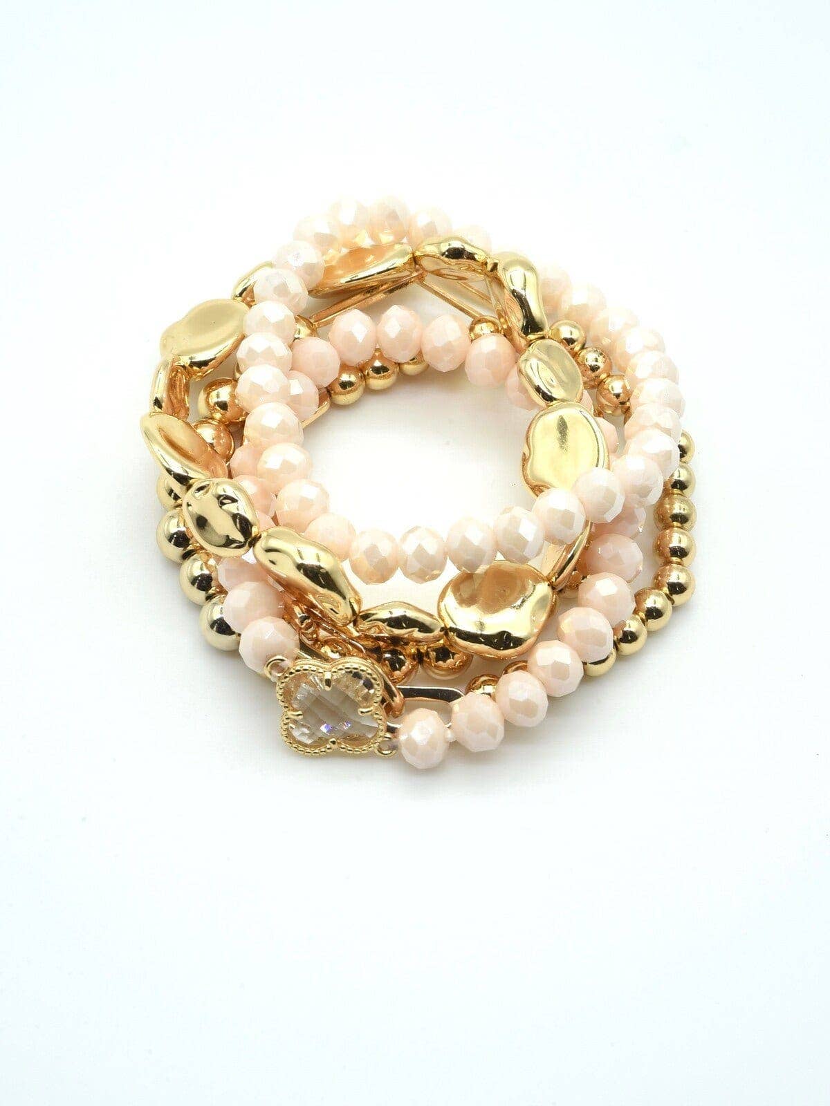 Beaded Clover Accent Jewelry Set Bracelet