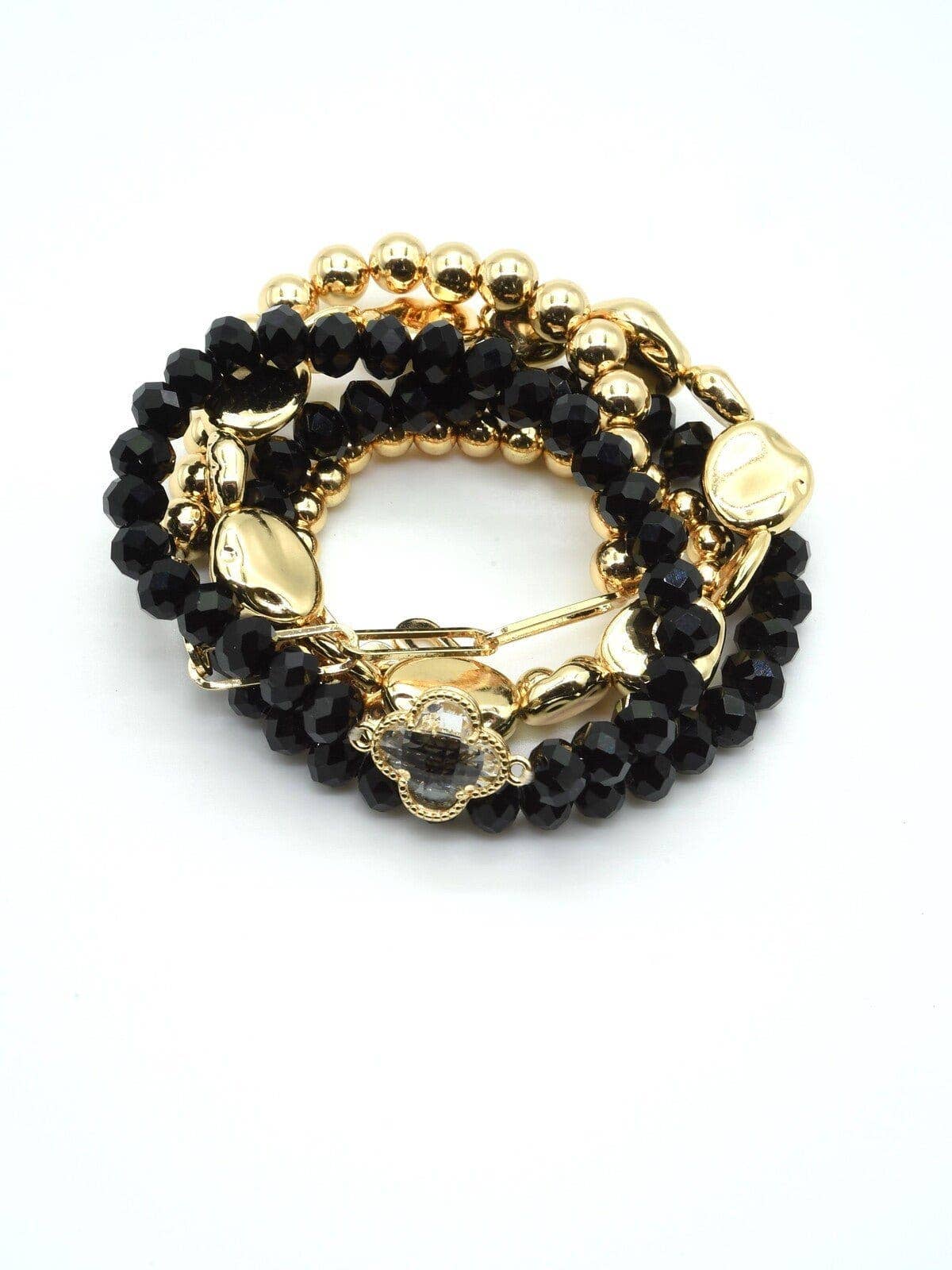 Beaded Clover Accent Jewelry Set Bracelet