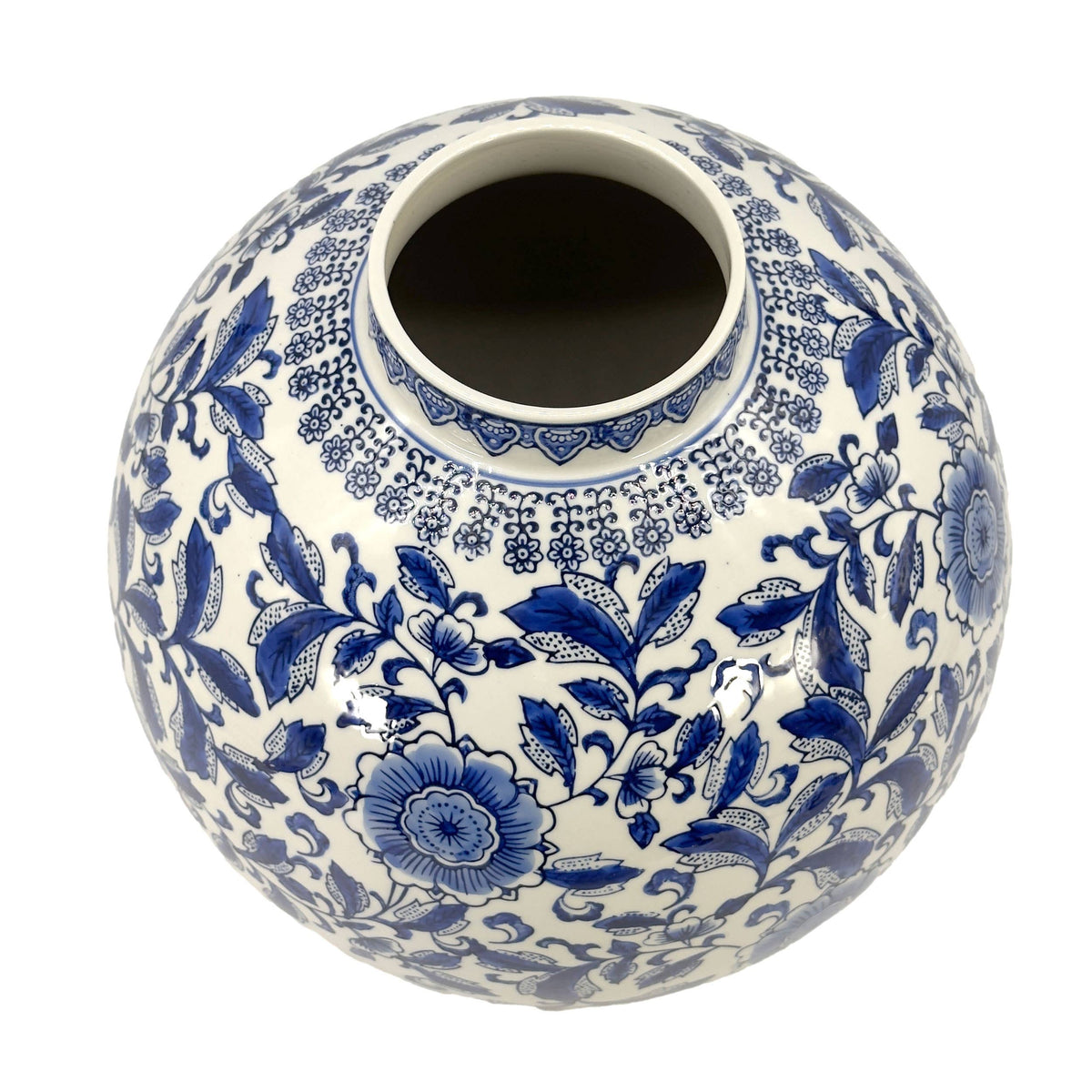 12" Dia Ceramic Globe Vase