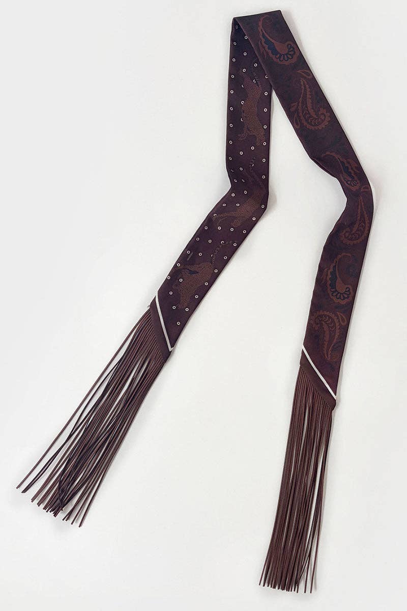 Printed Fringed Detail Scarf