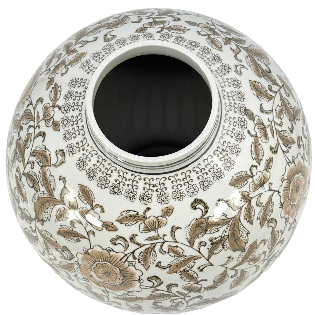 12" Dia Ceramic Globe Vase