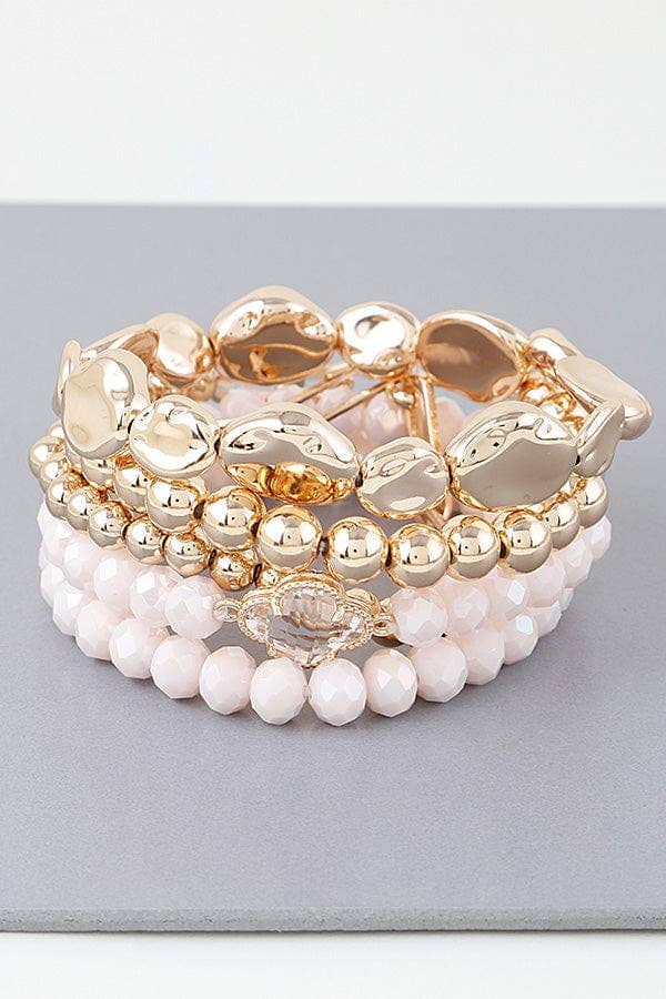 Beaded Clover Accent Jewelry Set Bracelet