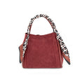 Burgundy Scarf Handle Tote