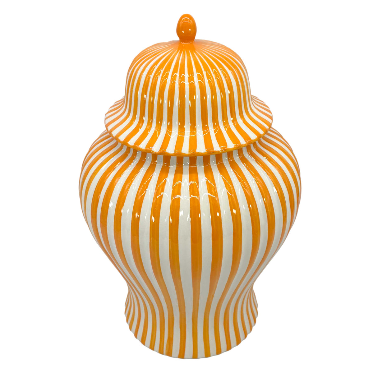 Candy Cane Striped Ceramic Vase 18" [New Colors 2026]