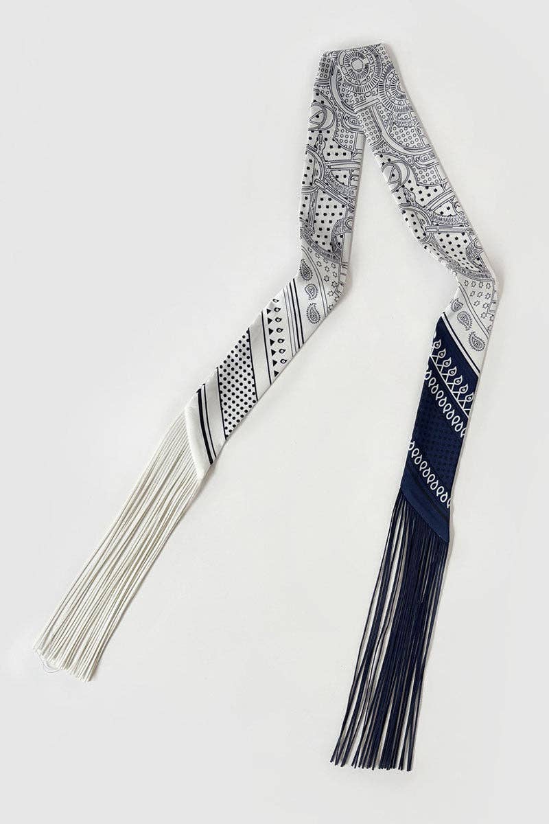 Printed Fringed Detail Scarf