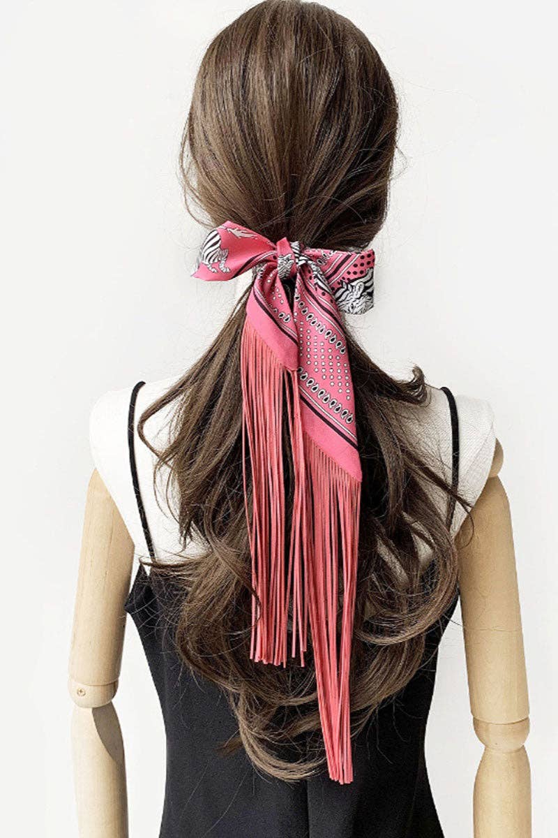 Printed Fringed Detail Scarf