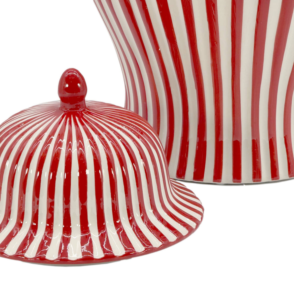 Candy Cane Striped Ceramic Vase 18" [New Colors 2026]