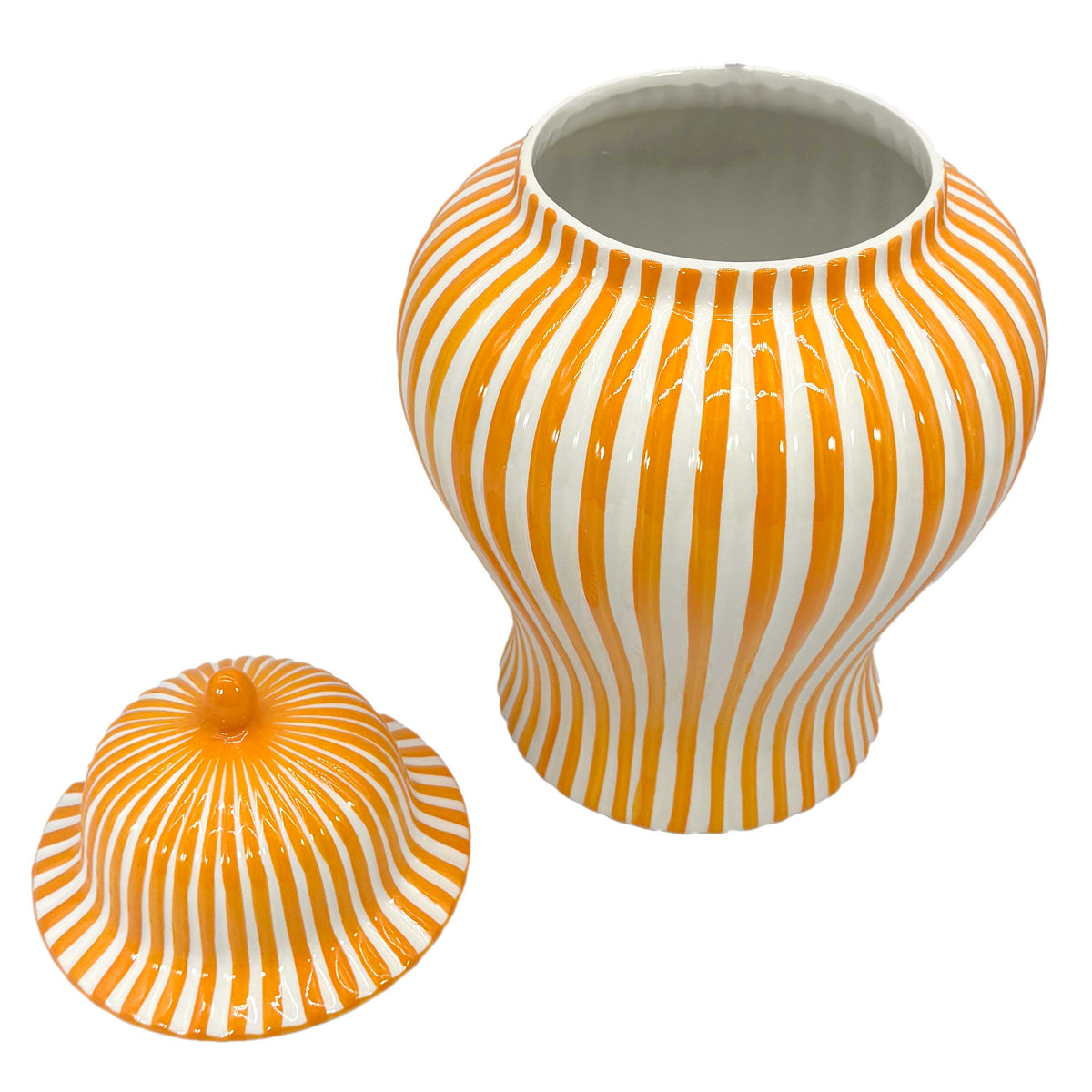 Candy Cane Striped Ceramic Vase 18" [New Colors 2026]
