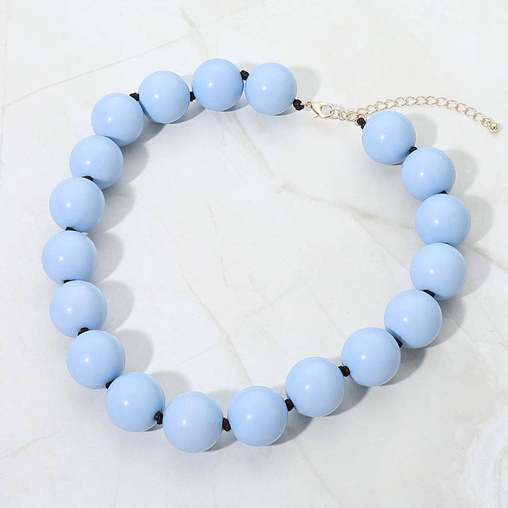 SECRET BOX_Chunky Round Beaded Statement Necklace