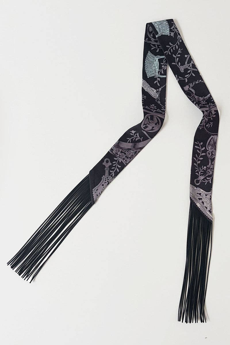 Printed Fringed Detail Scarf
