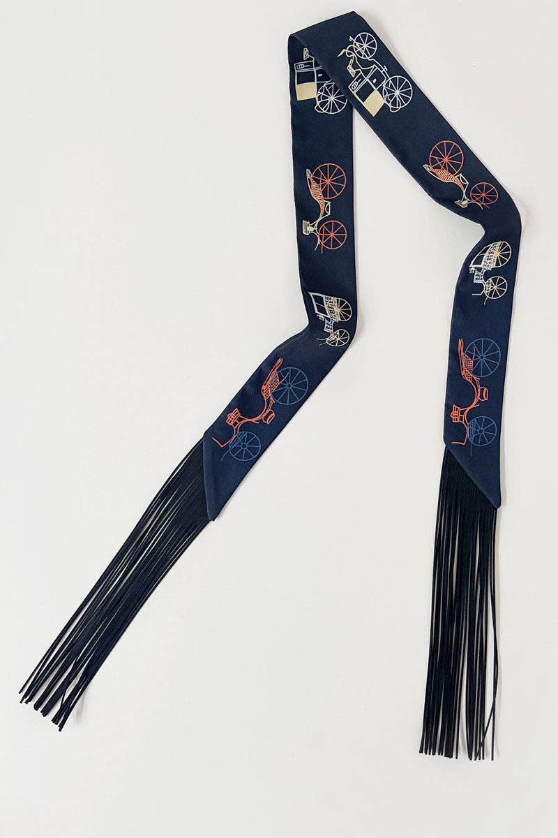 Printed Fringed Detail Scarf