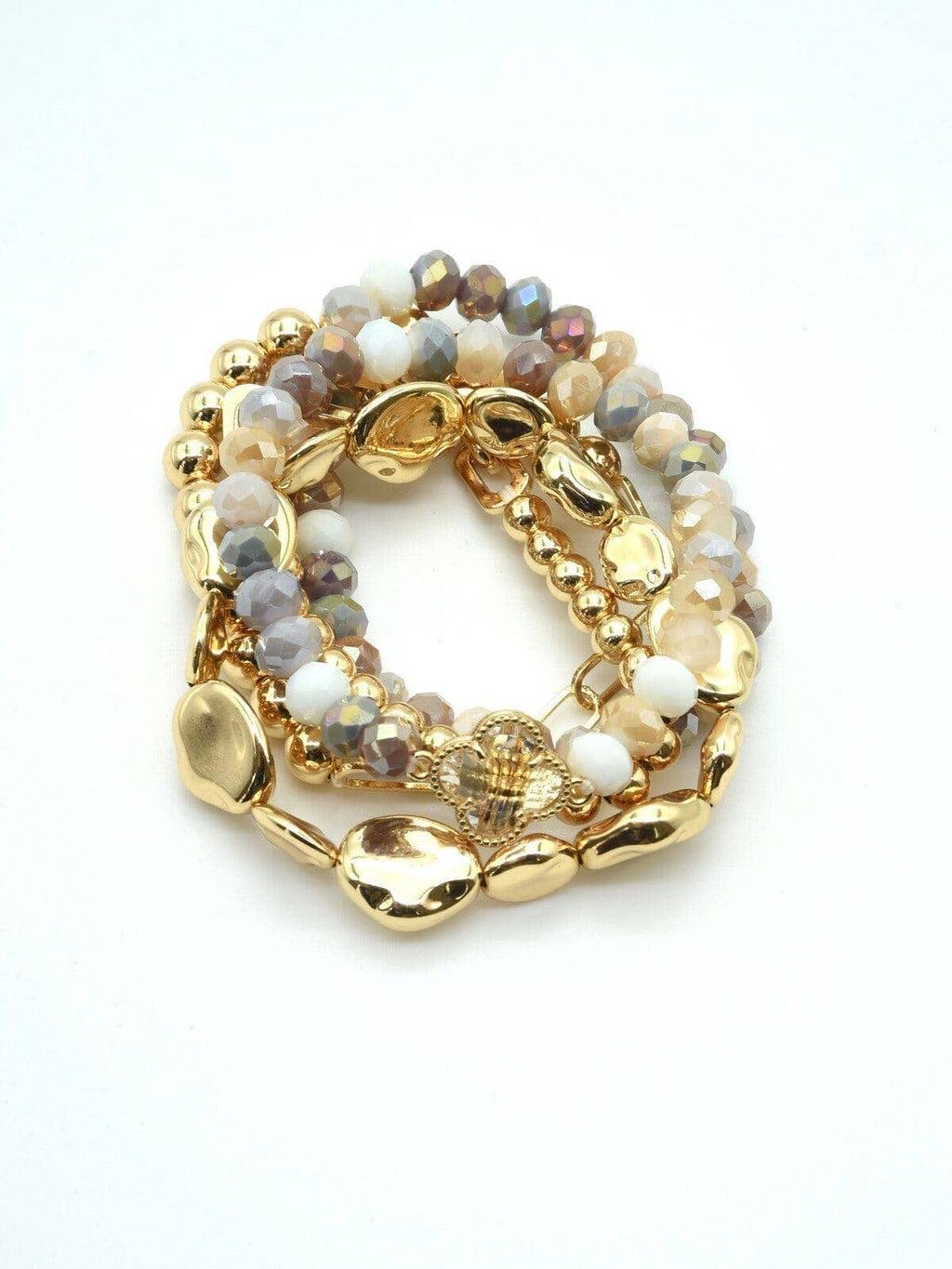 Beaded Clover Accent Jewelry Set Bracelet