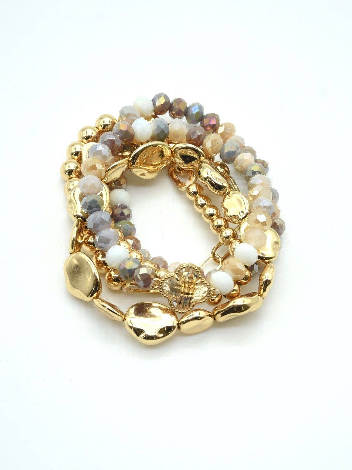 Beaded Clover Accent Jewelry Set Bracelet