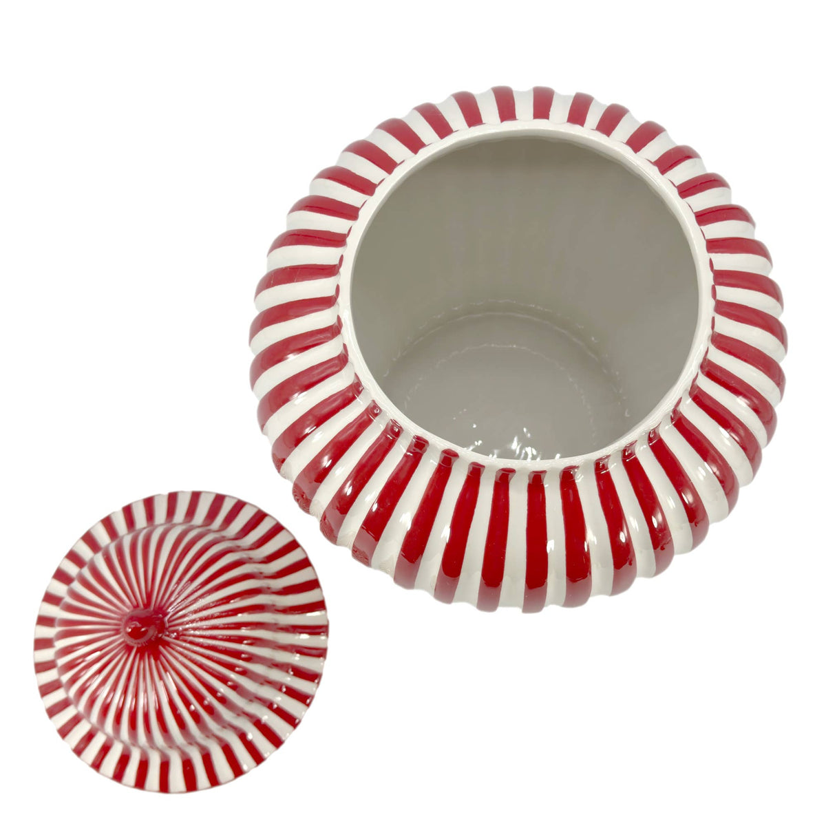 Candy Cane Striped Ceramic Vase 18" [New Colors 2026]