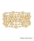 Gold & Pearl Beaded Stack Bracelet