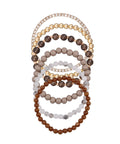 Grey and Brown Bracelet Stack