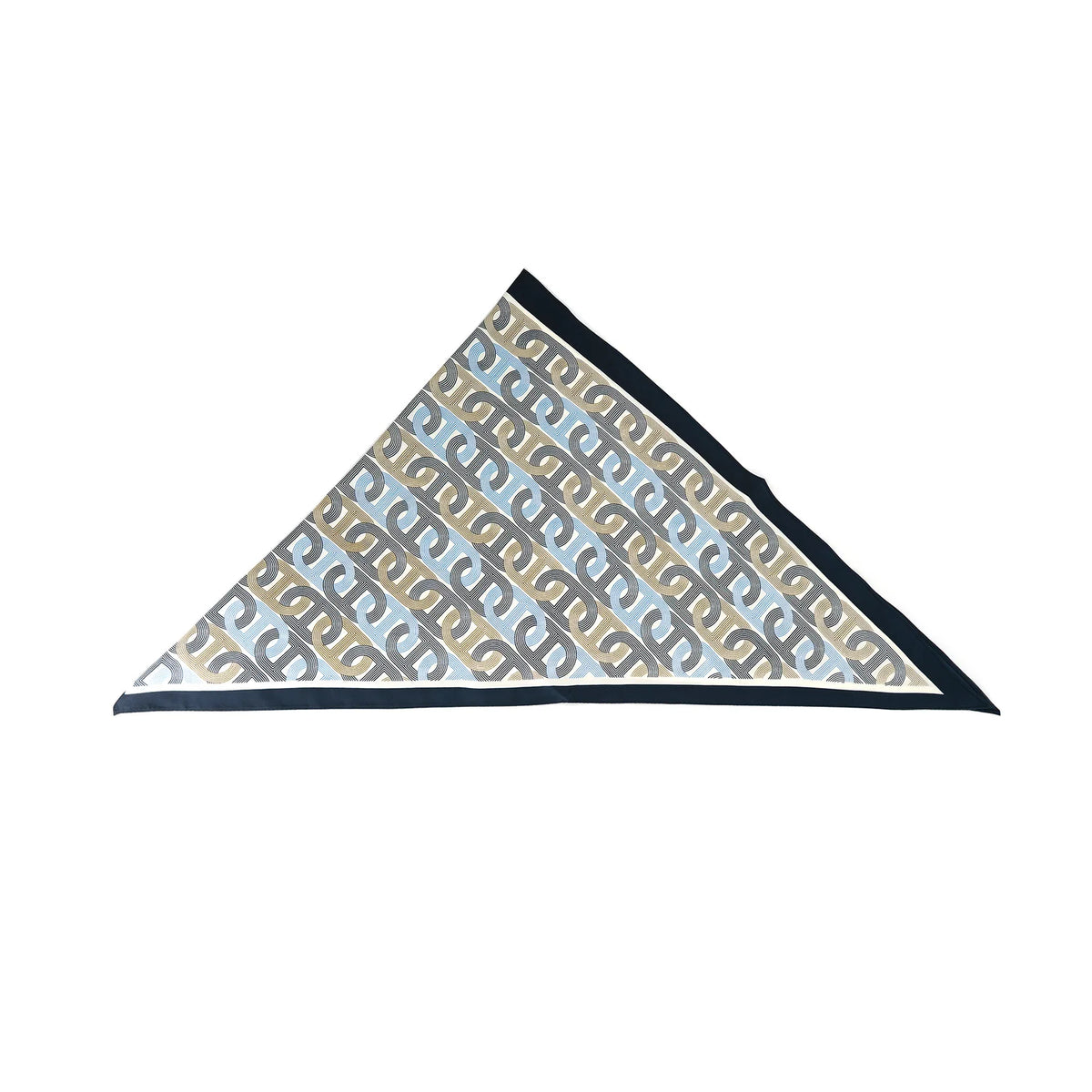 Blue & Gold Geometric Scarf