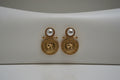 Vintage Pearl Coin Earrings