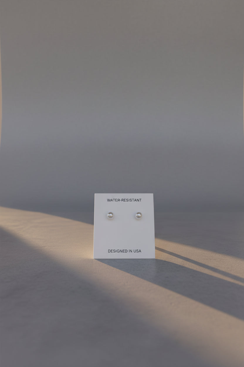 Classic Pearl Ball Stud Earrings