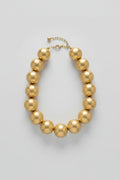 Large Gold Beaded Necklace
