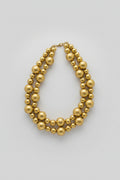 Gold Beaded Statement Necklace