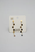Gold Disc Drop Earrings