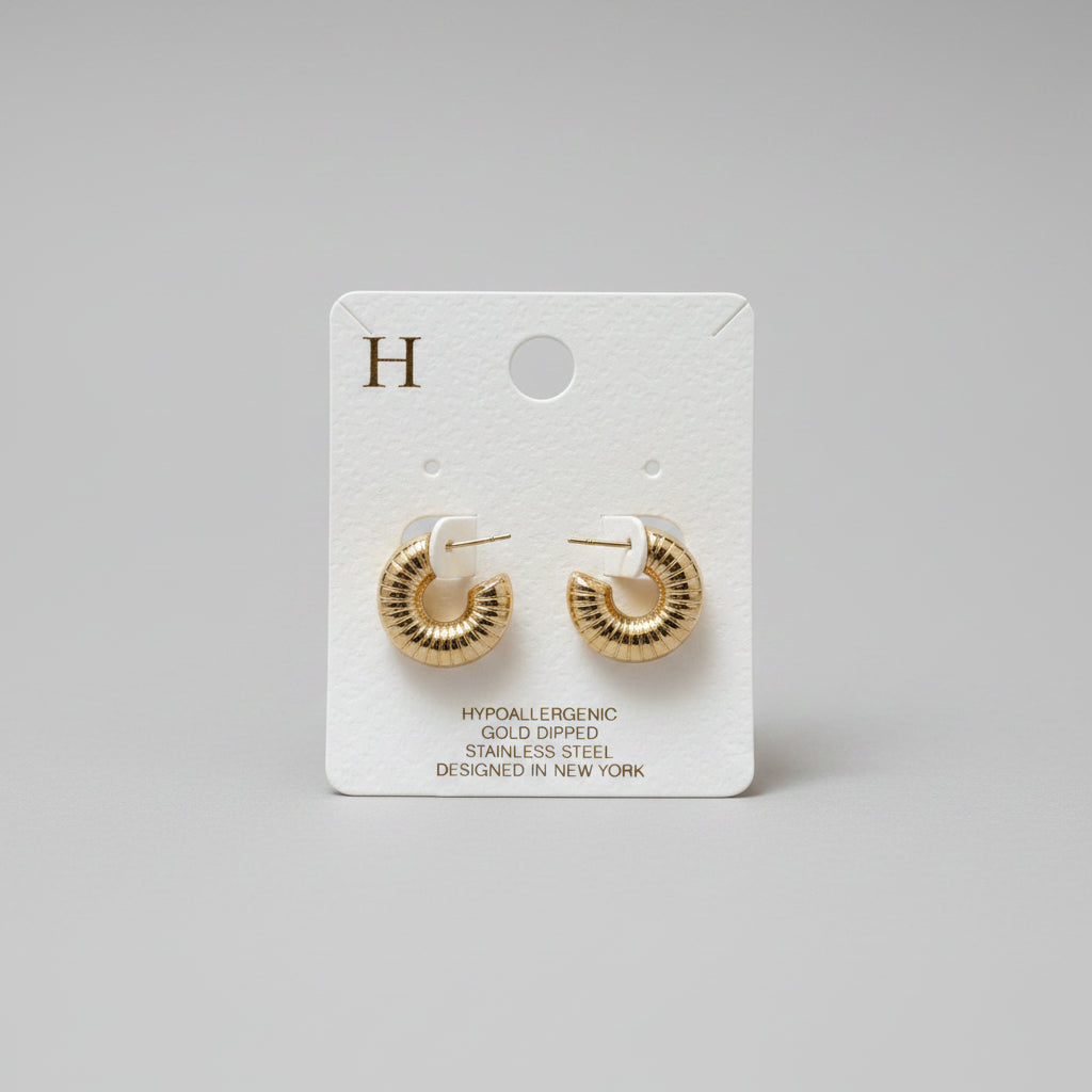 Textured Gold Hoops