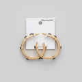 Onyx Accent Gold Hoops