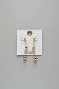 Triple Gold Ball Drop Earrings