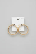Pearl Textured Gold Hoops