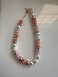 Pink & Pearl Statement Necklace
