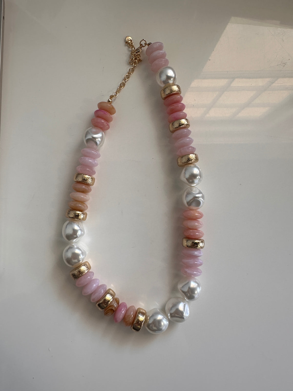Pink & Pearl Statement Necklace