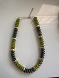 Olive & Slate Beaded Necklace